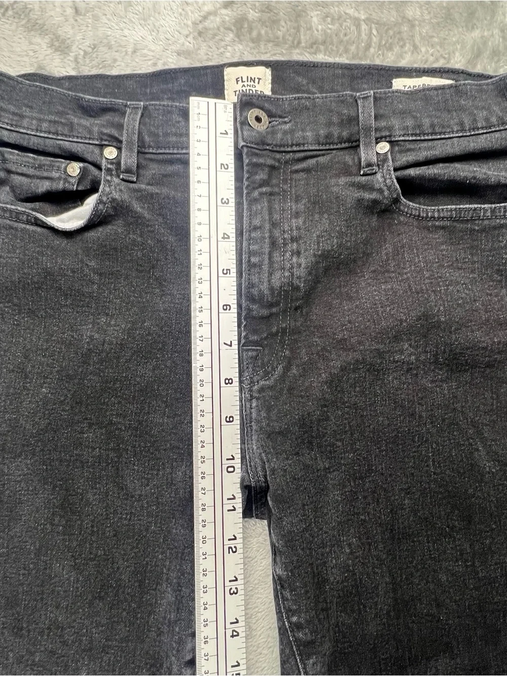 Flint And Tinder Jeans Mens 36x32 Black Athletic Tapered Fit Stretch